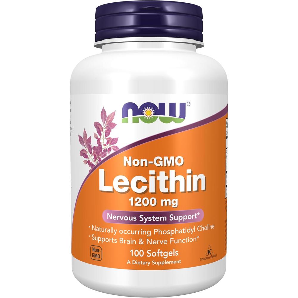 LECITINA NOW FOODS 1200 MG 100 CÁPSULAS BLANDAS - 2