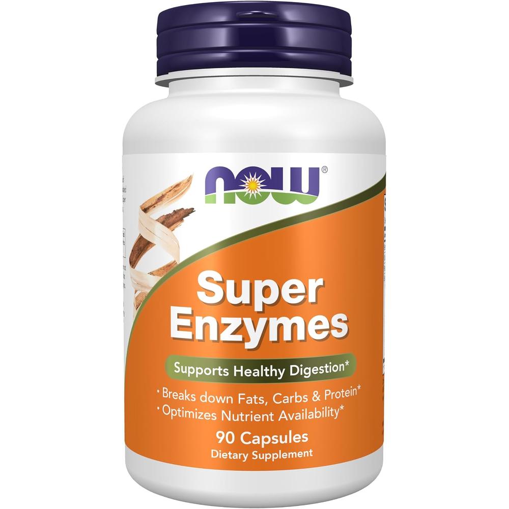SUPER ENZYMES NOW FOODS 90 CÁPSULAS - 1