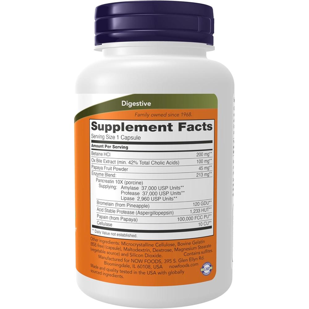 SUPER ENZYMES NOW FOODS 90 CÁPSULAS - 3