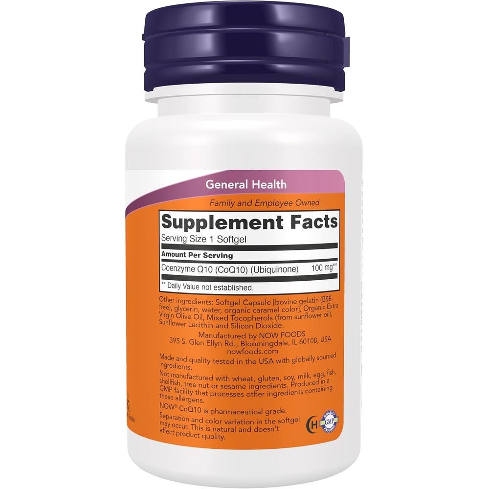 COQ10 NOW FOODS 100 MG 50 CÁPSULAS BLANDAS - 3