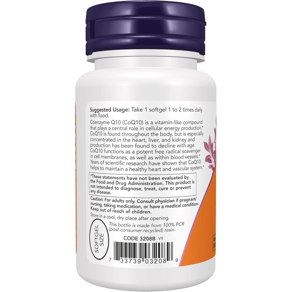 COQ10 NOW FOODS 100 MG 50 CÁPSULAS BLANDAS - 4