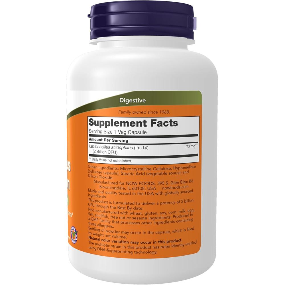 ACIDOPHILUS NOW FOODS 2 BILLONES UFC 250 CÁPSULAS - 3