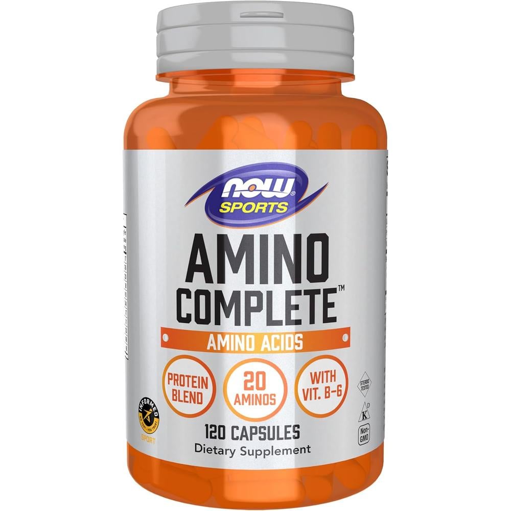 AMINO COMPLETE NOW SPORTS 20 AMINOÁCIDOS + VITAMINA B6 120 CÁPSULAS - 2