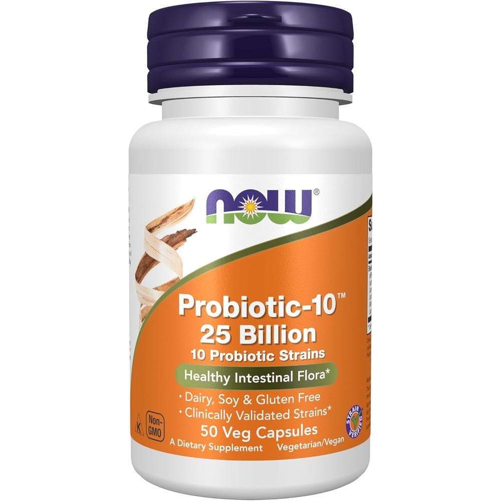 PROBIOTIC-10 NOW FOODS 25 BILLONES UFC 10 CEPAS 50 CÁPSULAS - 2
