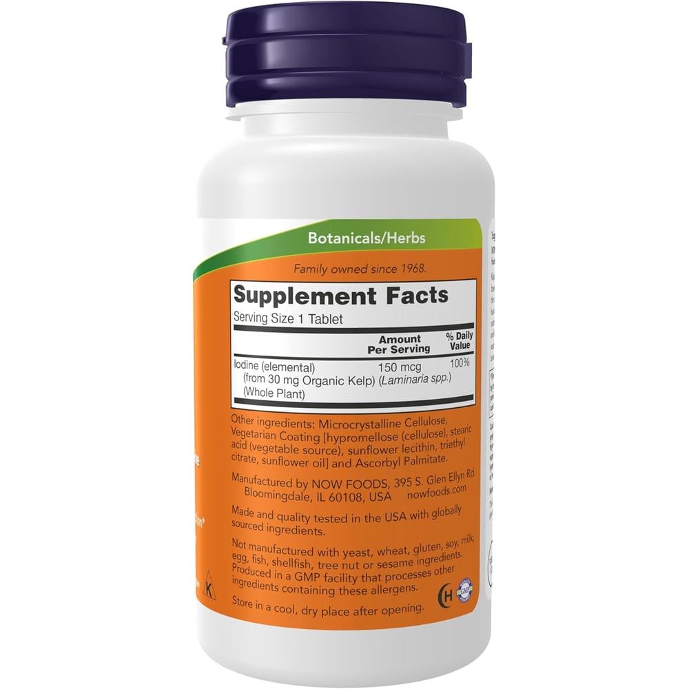 KELP NOW FOODS 150 MCG DE YODO 200 TABLETAS - 3