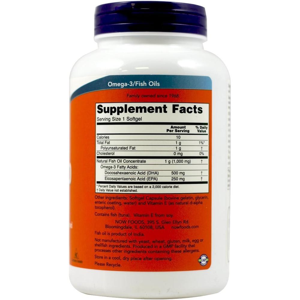 DHA-500 NOW FOODS 500 MG 180 CÁPSULAS BLANDAS | PACK 2 - 3