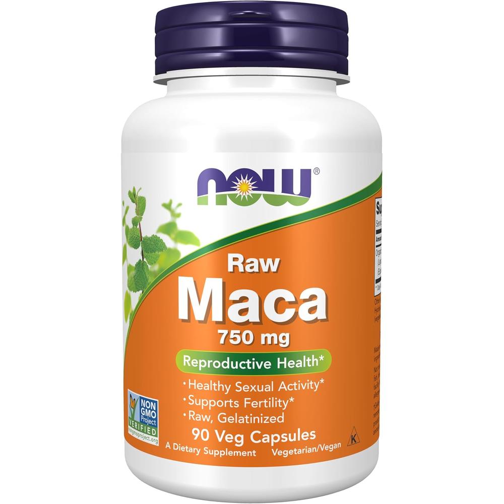 MACA RAW NOW FOODS 750 MG 90 CÁPSULAS - 1