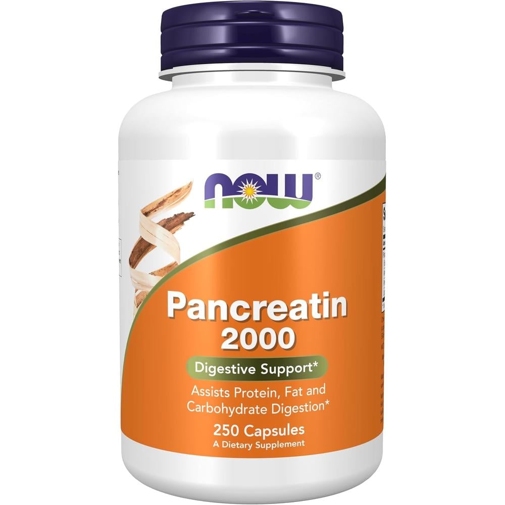PANCREATINA 2000 NOW FOODS 250 CÁPSULAS - 2