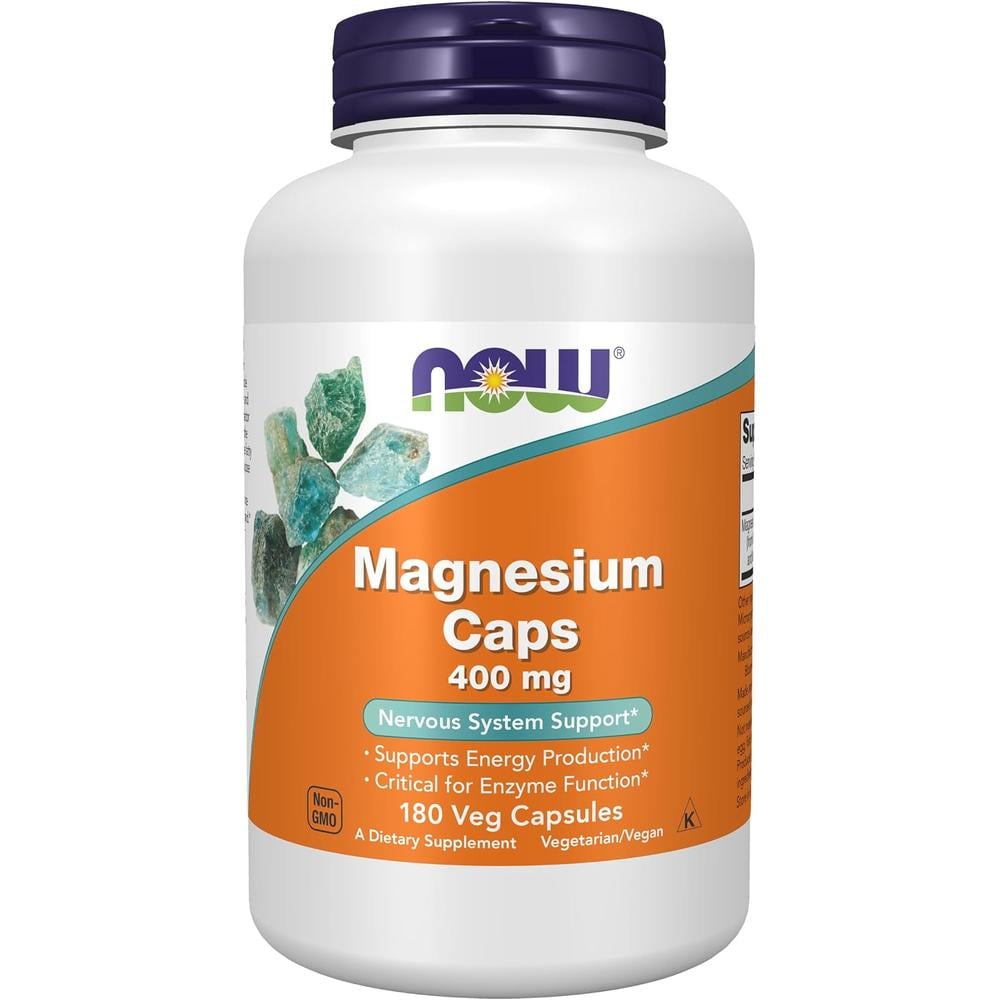 MAGNESIO NOW FOODS 400 MG 180 CÁPSULAS - 1