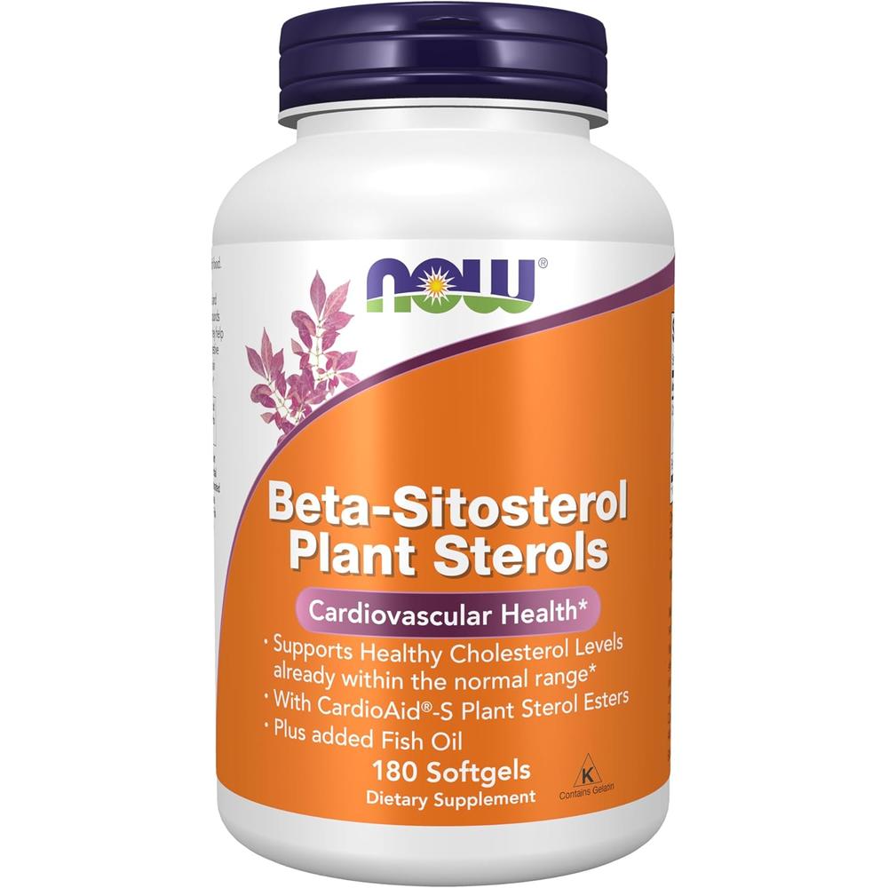 BETA-SITOSTEROL NOW FOODS CON ACEITE DE PESCADO 180 CÁPSULAS - 2
