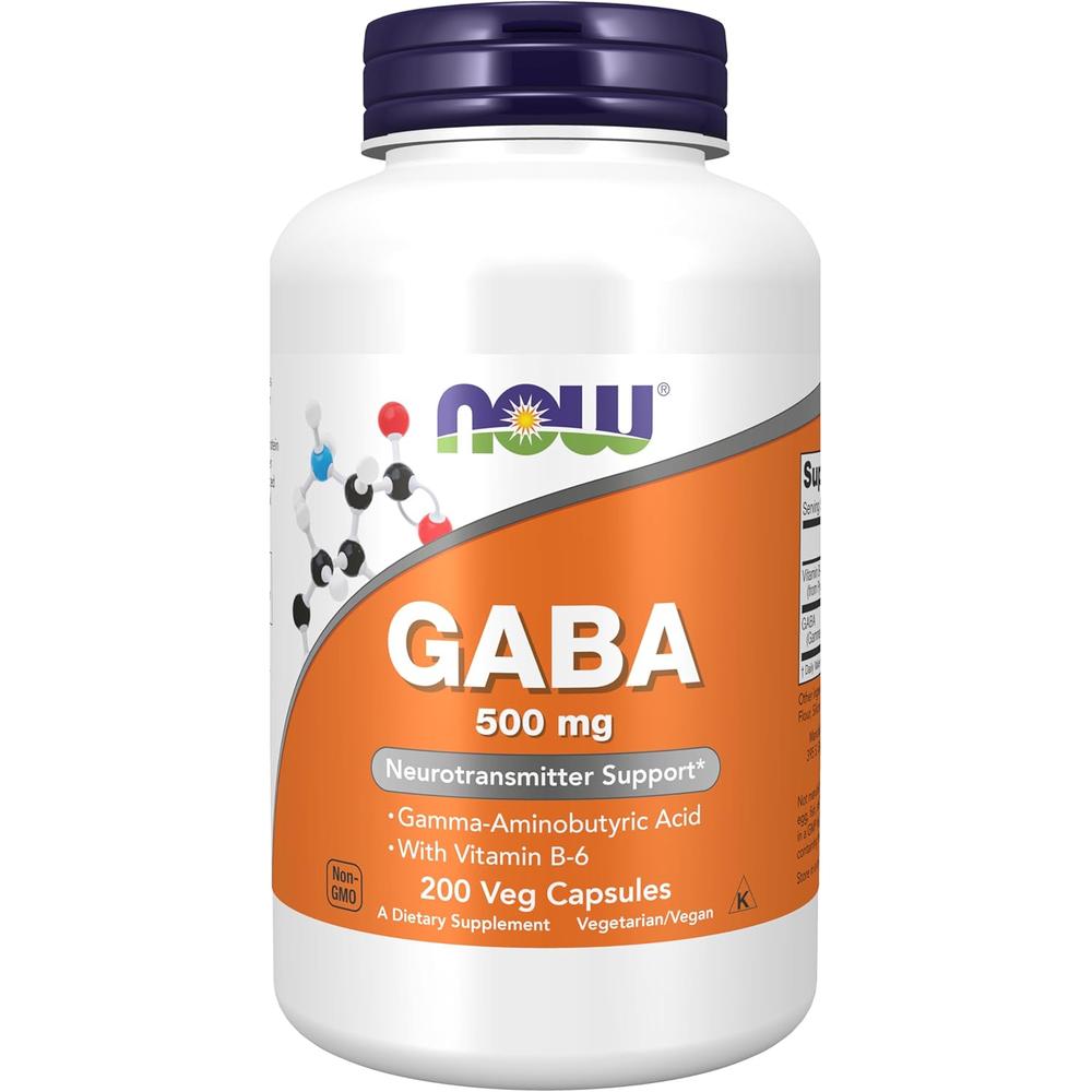 GABA NOW FOODS 500 MG 200 CÁPSULAS - 1