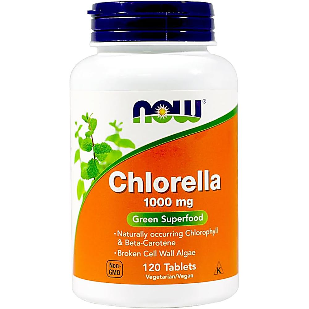 CHLORELLA NOW FOODS 1000 MG 120 TABLETAS | PACK 2 - 1