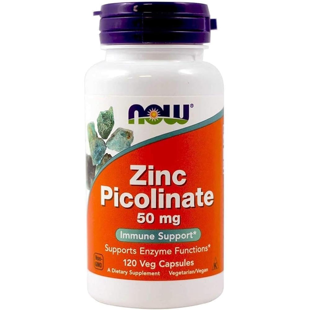 PICOLINATO DE ZINC NOW FOODS 50 MG 120 CÁPSULAS - 1