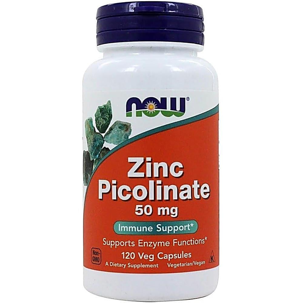 PICOLINATO DE ZINC NOW FOODS 50 MG 120 CÁPSULAS - 3