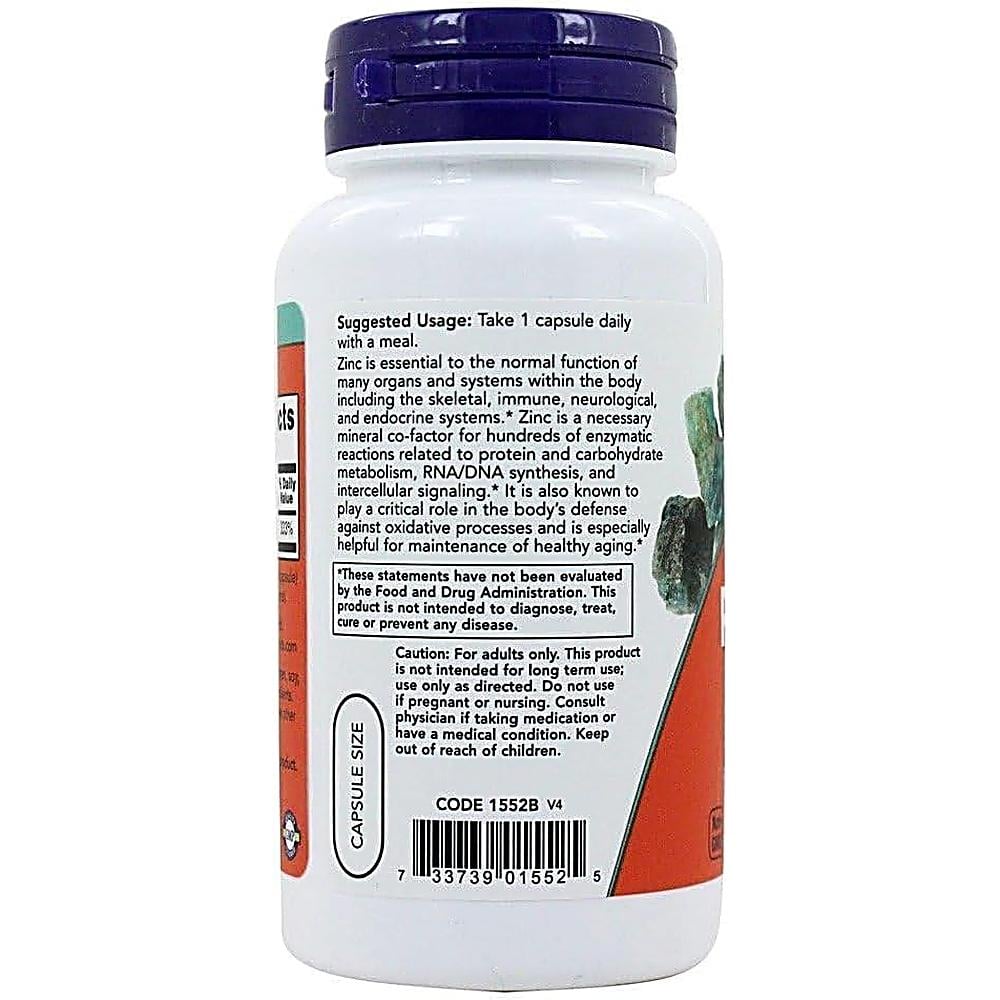 PICOLINATO DE ZINC NOW FOODS 50 MG 120 CÁPSULAS - 5