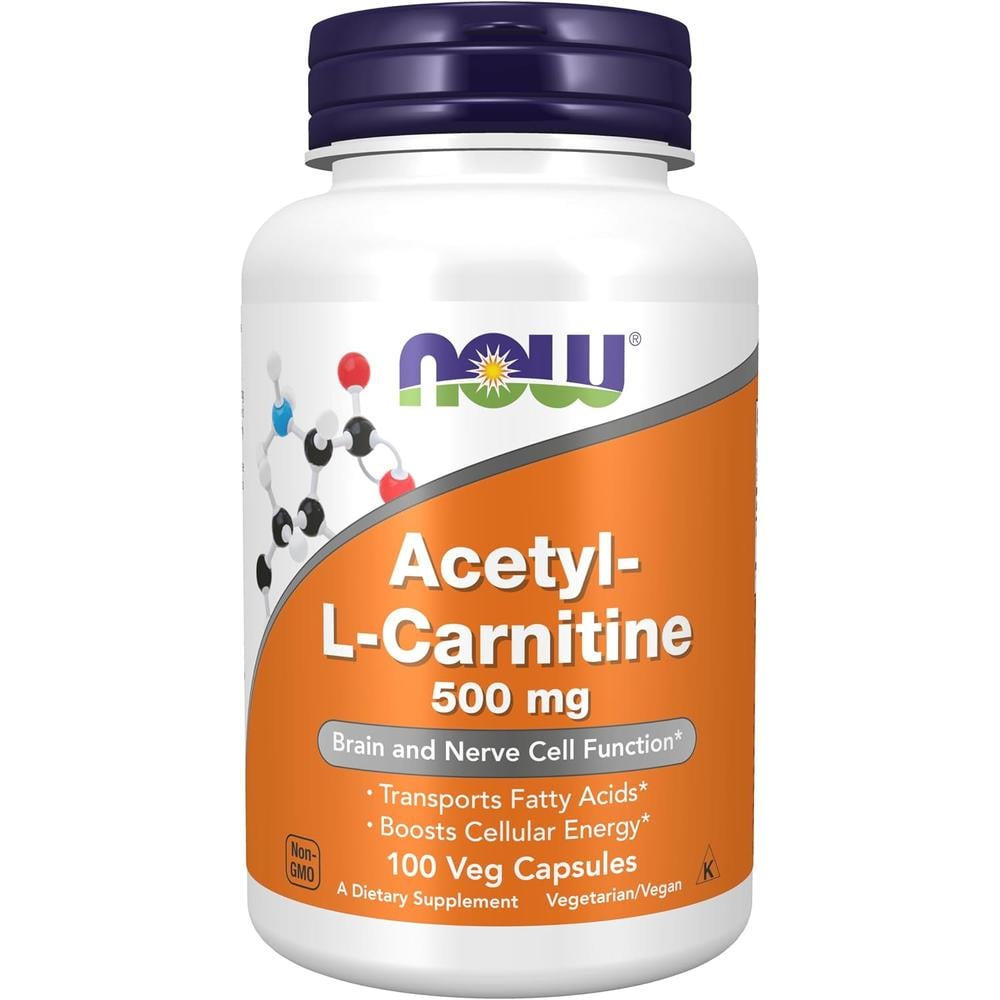 ACETIL L-CARNITINA NOW FOODS 500 MG 100 CÁPSULAS - 1