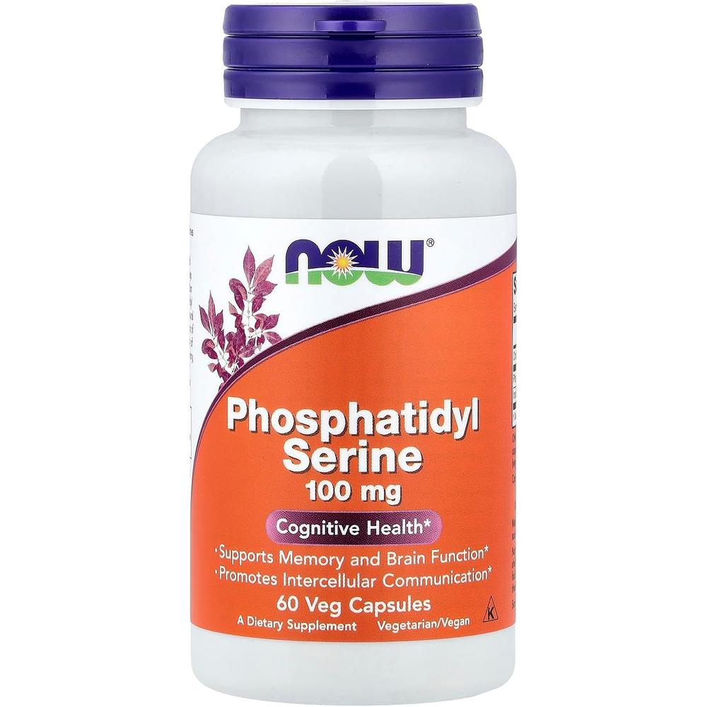FOSFATIDILSERINA NOW FOODS 100 MG 60 CÁPSULAS - 1