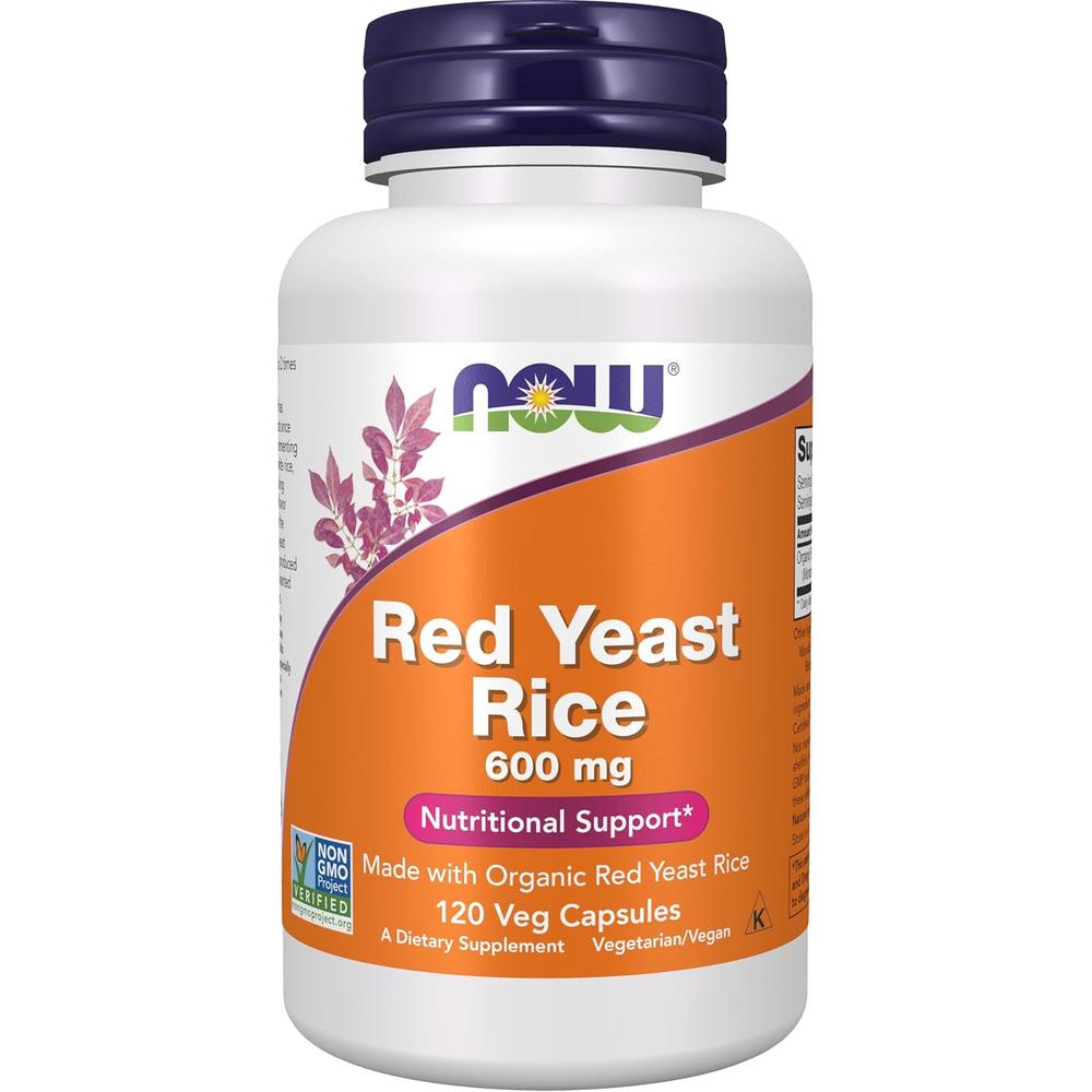 ARROZ DE LEVADURA ROJA NOW FOODS 600 MG 120 CÁPSULAS - 1