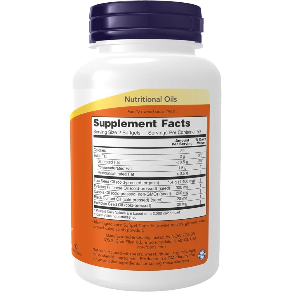 OMEGA 3-6-9 NOW FOODS 1000 MG 100 CÁPSULAS BLANDAS - 3