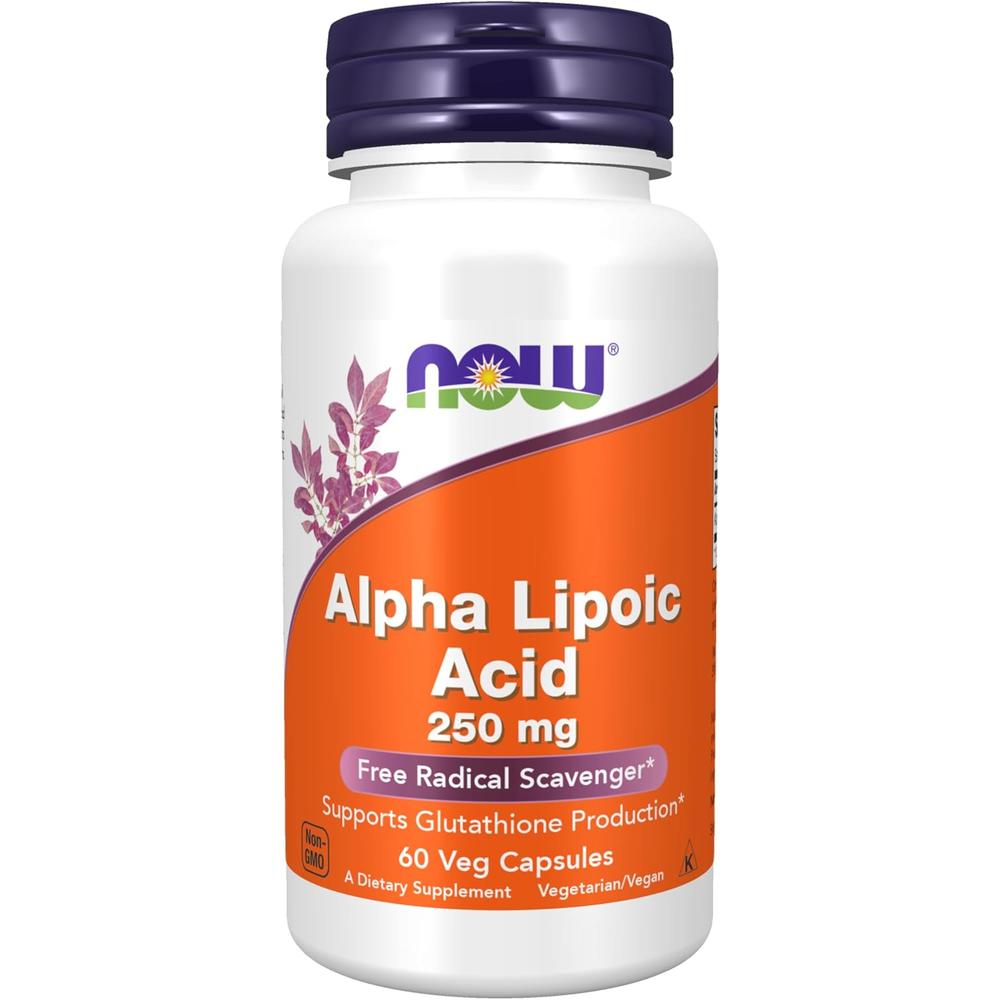 ÁCIDO ALFA LIPOICO NOW FOODS 250 MG 60 CÁPSULAS - 1