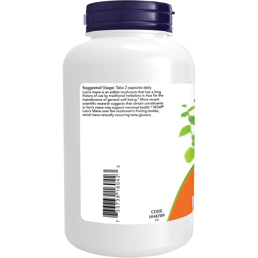 LION'S MANE NOW FOODS 500 MG 120 CÁPSULAS | PACK 3 - 4