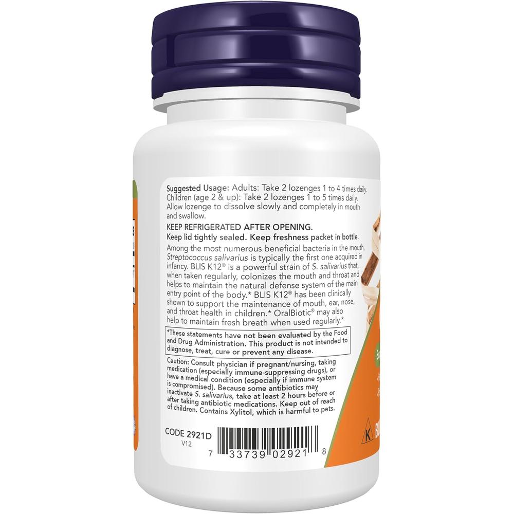 ORALBIOTIC NOW FOODS 60 PASTILLAS - 4