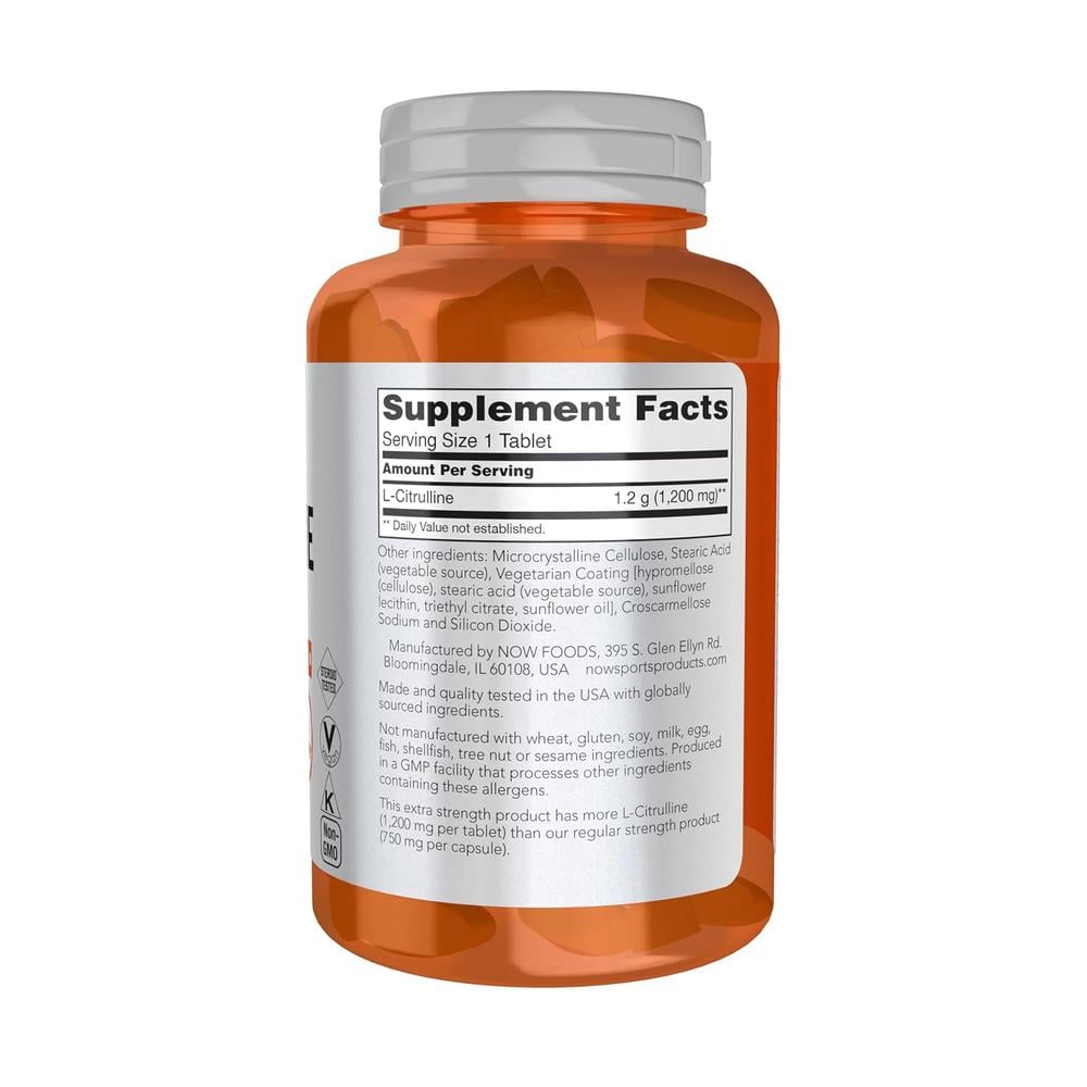 L-CITRULINA NOW SPORTS 1200 MG 120 TABLETAS - 4
