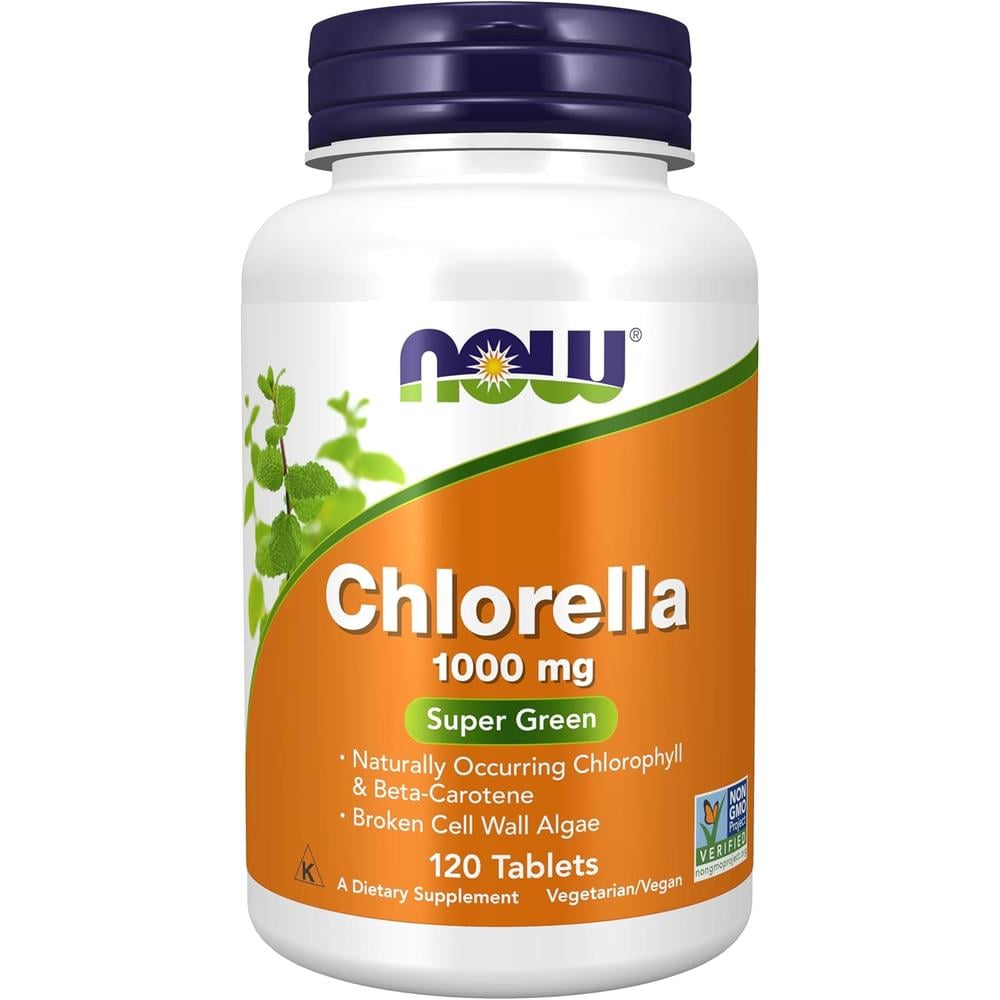 CHLORELLA NOW FOODS 1000 MG 120 TABLETAS - 2