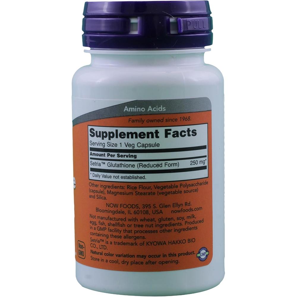 GLUTATIÓN NOW FOODS 250 MG 60 CÁPSULAS | PACK 2 - 3