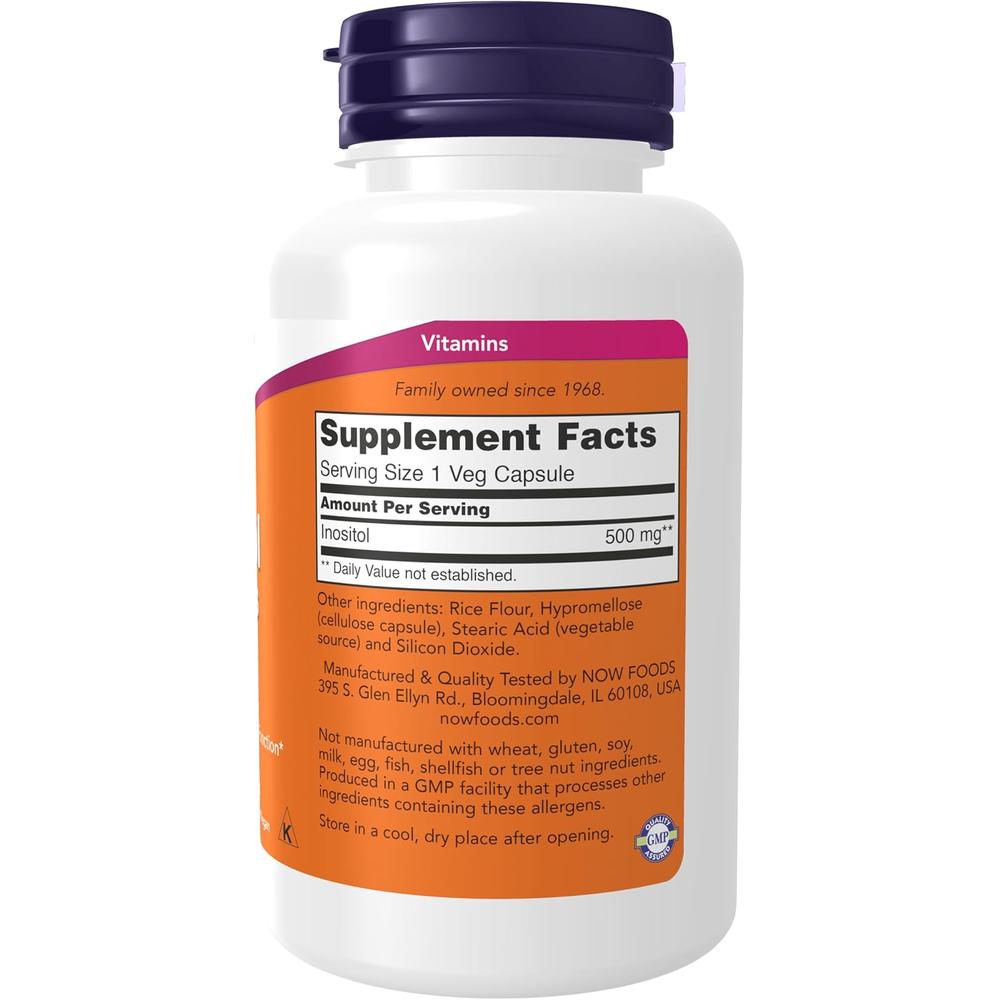 INOSITOL NOW FOODS 500 MG 100 CÁPSULAS | PACK 3 - 5