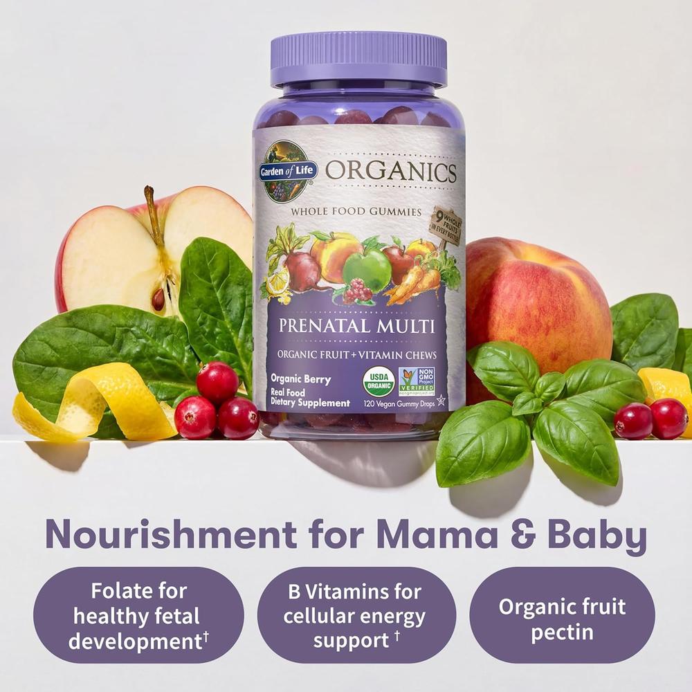 MULTIVITAMÍNICO GARDEN OF LIFE ORGANICS PRENATAL MULTI BERRY 120 GOMITAS - 3