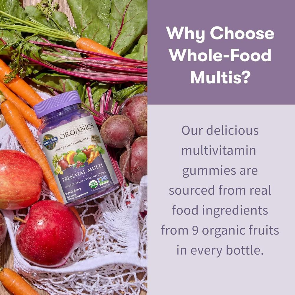 MULTIVITAMÍNICO GARDEN OF LIFE ORGANICS PRENATAL MULTI BERRY 120 GOMITAS - 4