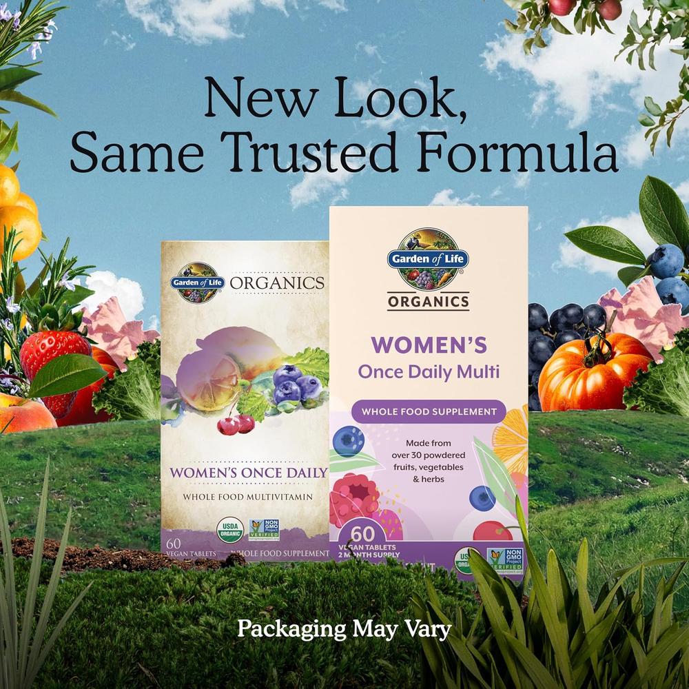 MULTIVITAMÍNICO GARDEN OF LIFE ORGANICS WOMEN'S ONCE DAILY 60 TABLETAS - 2