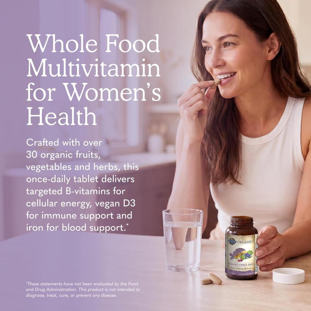 MULTIVITAMÍNICO GARDEN OF LIFE ORGANICS WOMEN'S ONCE DAILY 60 TABLETAS - 3