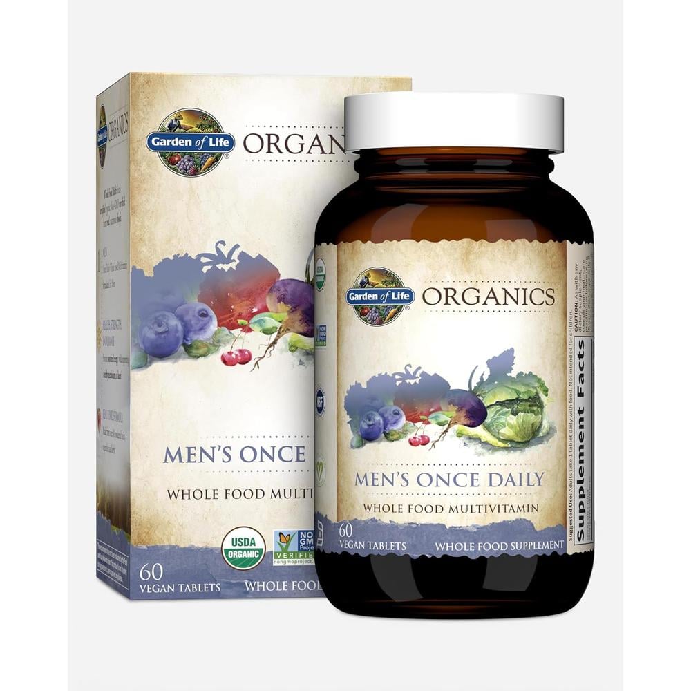 MULTIVITAMÍNICO GARDEN OF LIFE ORGANICS MEN'S ONCE DAILY 60 TABLETAS - 1