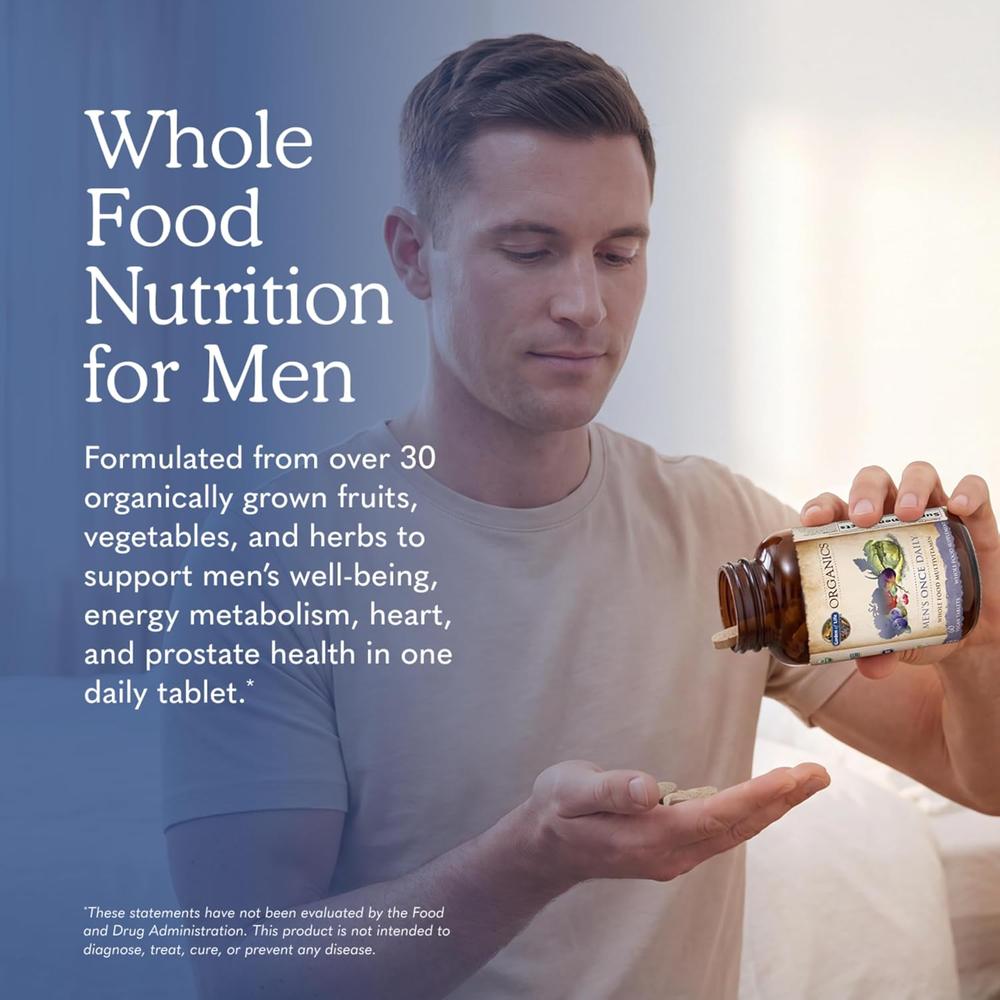 MULTIVITAMÍNICO GARDEN OF LIFE ORGANICS MEN'S ONCE DAILY 60 TABLETAS - 3