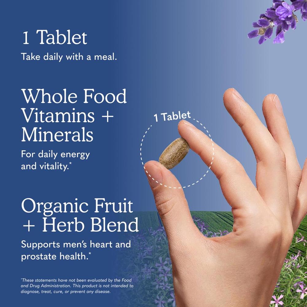 MULTIVITAMÍNICO GARDEN OF LIFE ORGANICS MEN'S ONCE DAILY 60 TABLETAS - 6