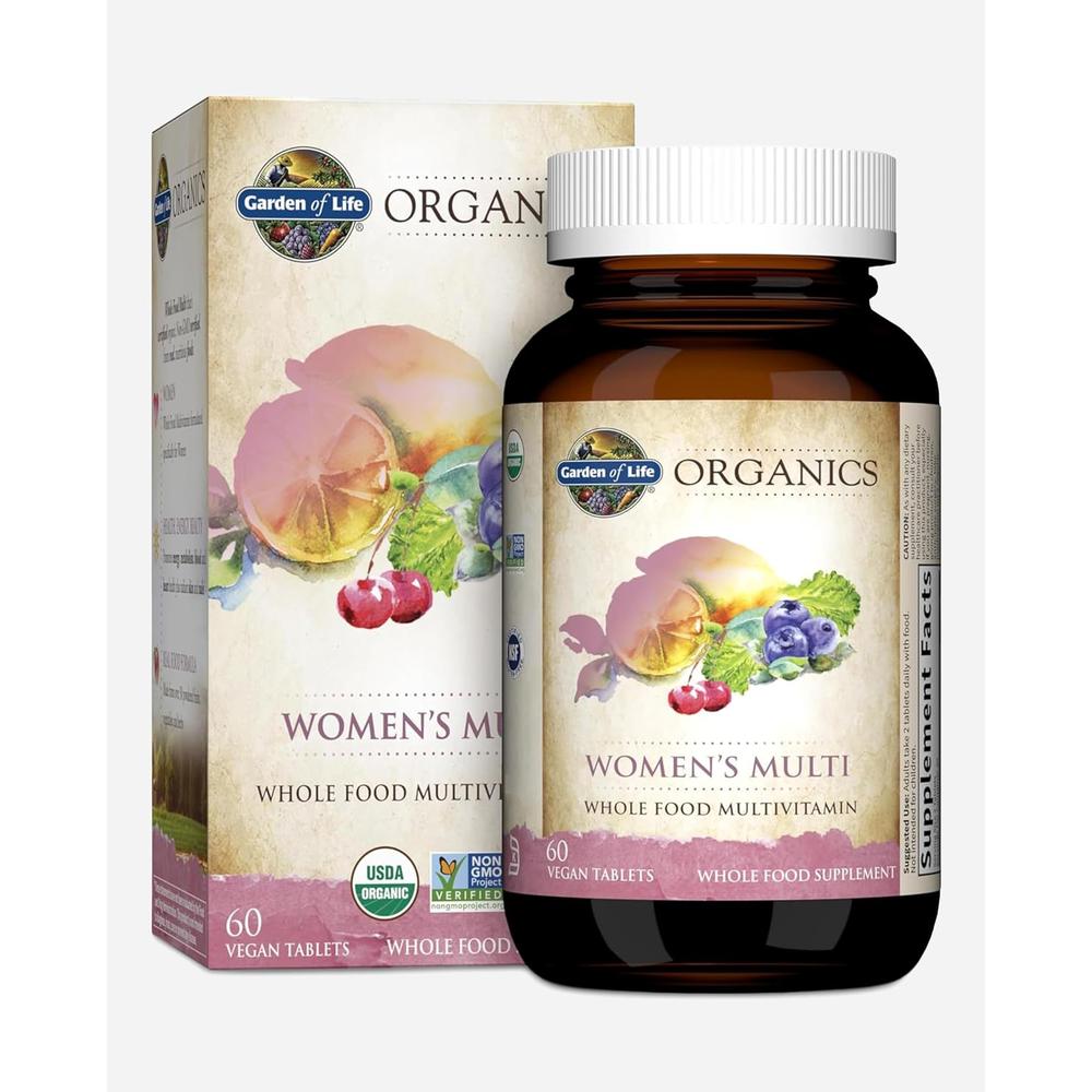 MULTIVITAMÍNICO GARDEN OF LIFE ORGANICS WOMEN'S MULTI 60 TABLETAS - 1