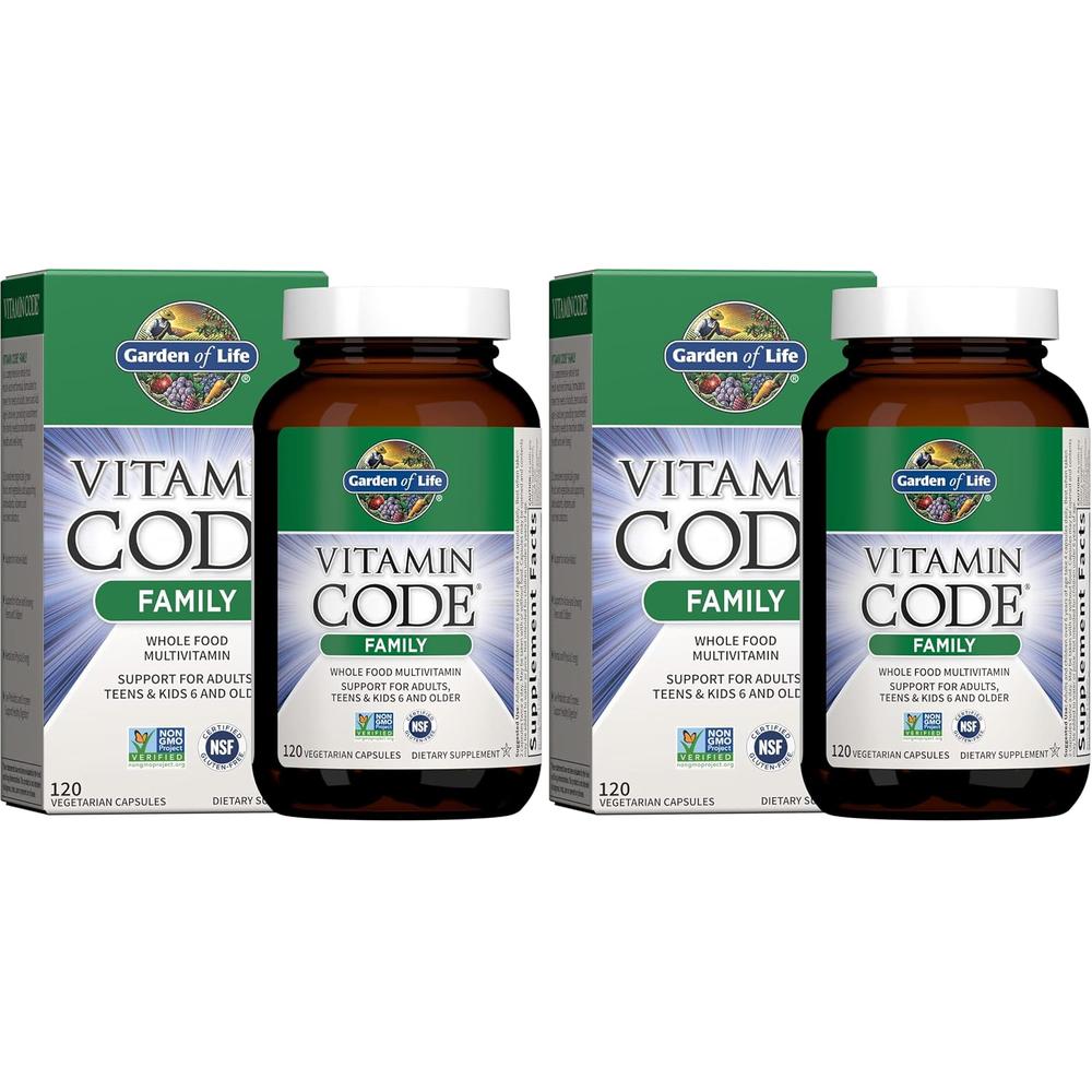 MULTIVITAMÍNICO GARDEN OF LIFE VITAMIN CODE FAMILY 120 CÁPSULAS | PACK 2 - 1