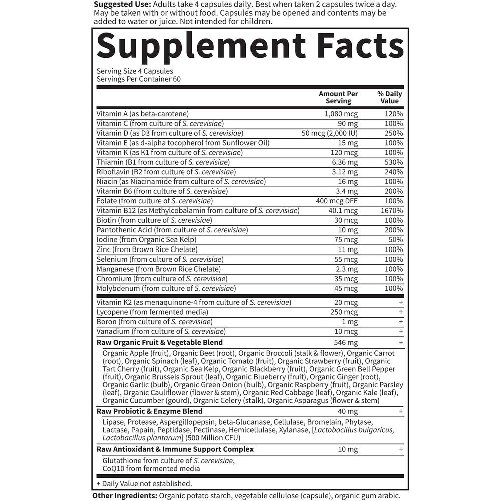 MULTIVITAMÍNICO GARDEN OF LIFE VITAMIN CODE MEN 50 Y WISER 240 CÁPSULAS - 5