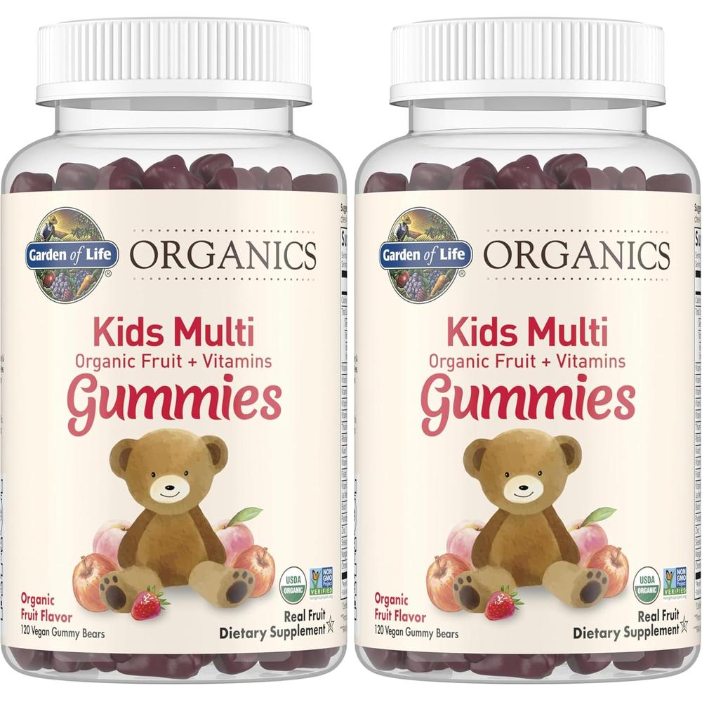 MULTIVITAMÍNICO GARDEN OF LIFE ORGANICS KIDS MULTI FRUTAS 120 GOMITAS | PACK 2 - 1