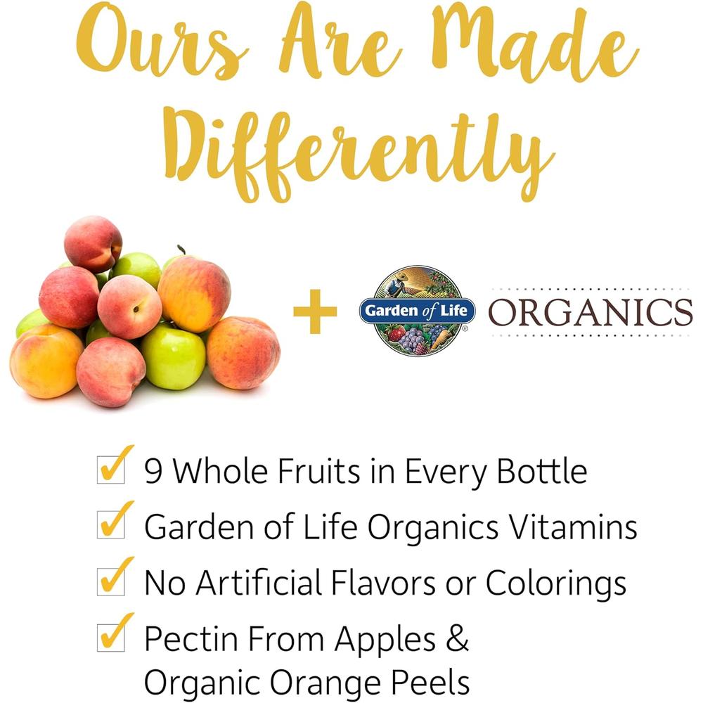 MULTIVITAMÍNICO GARDEN OF LIFE ORGANICS KIDS MULTI FRUTAS 120 GOMITAS | PACK 2 - 4