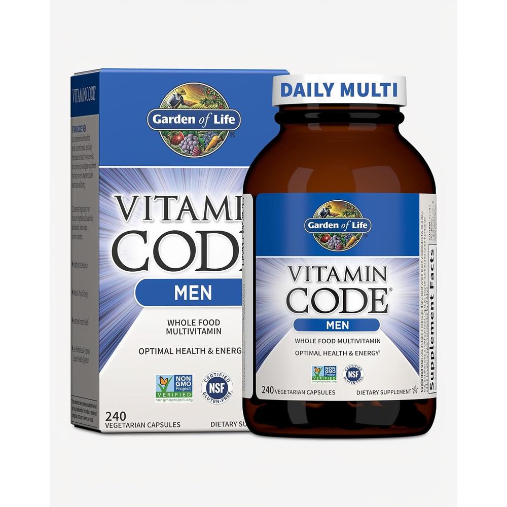 MULTIVITAMÍNICO GARDEN OF LIFE VITAMIN CODE MEN 240 CÁPSULAS - 1