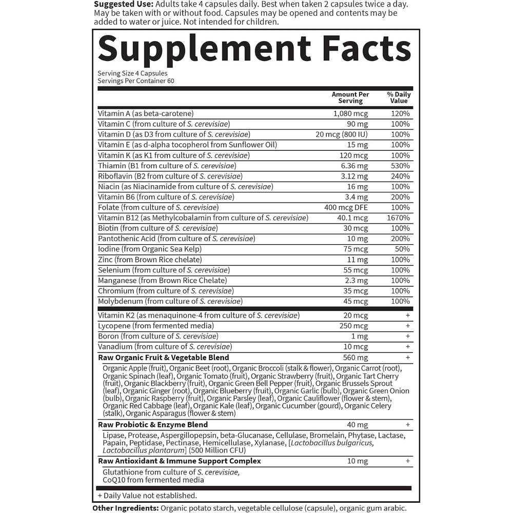 MULTIVITAMÍNICO GARDEN OF LIFE VITAMIN CODE MEN 240 CÁPSULAS - 5