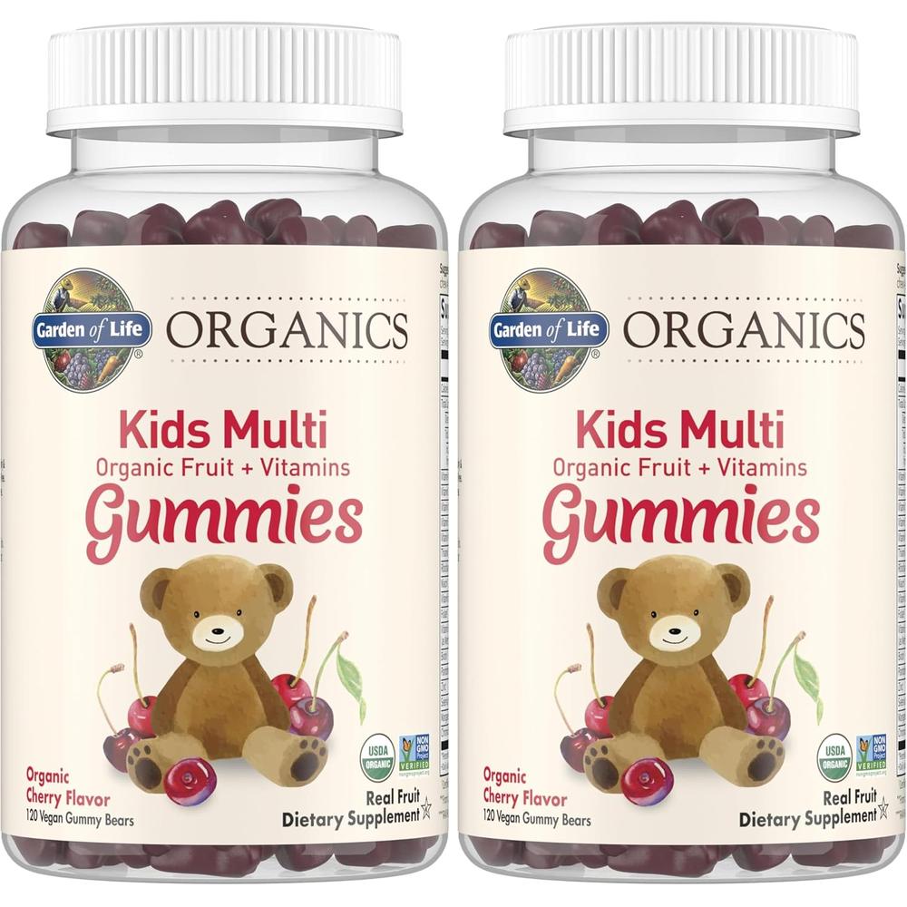 MULTIVITAMÍNICO GARDEN OF LIFE ORGANICS KIDS MULTI CEREZA 120 GOMITAS | PACK 2 - 1