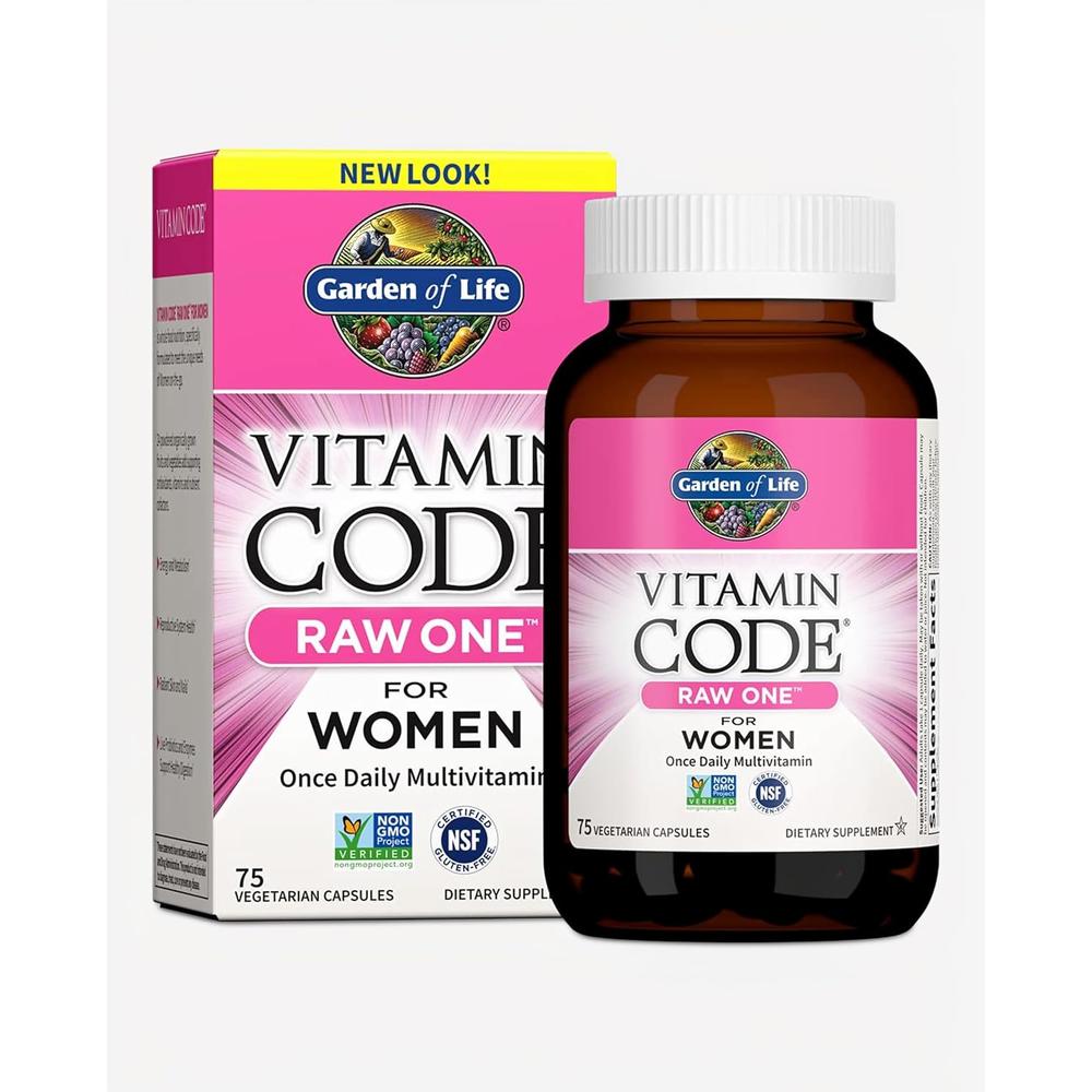 MULTIVITAMÍNICO GARDEN OF LIFE VITAMIN CODE RAW ONE FOR WOMEN 75 CÁPSULAS - 1