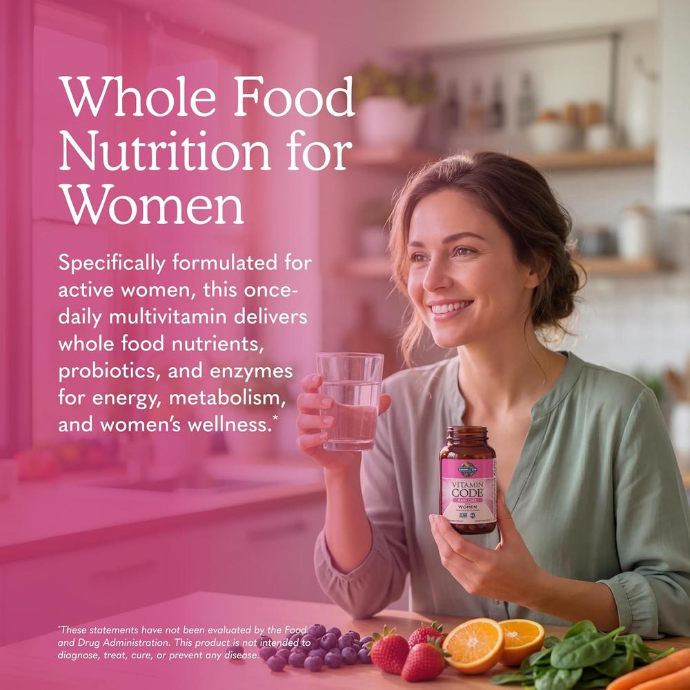 MULTIVITAMÍNICO GARDEN OF LIFE VITAMIN CODE RAW ONE FOR WOMEN 75 CÁPSULAS - 2