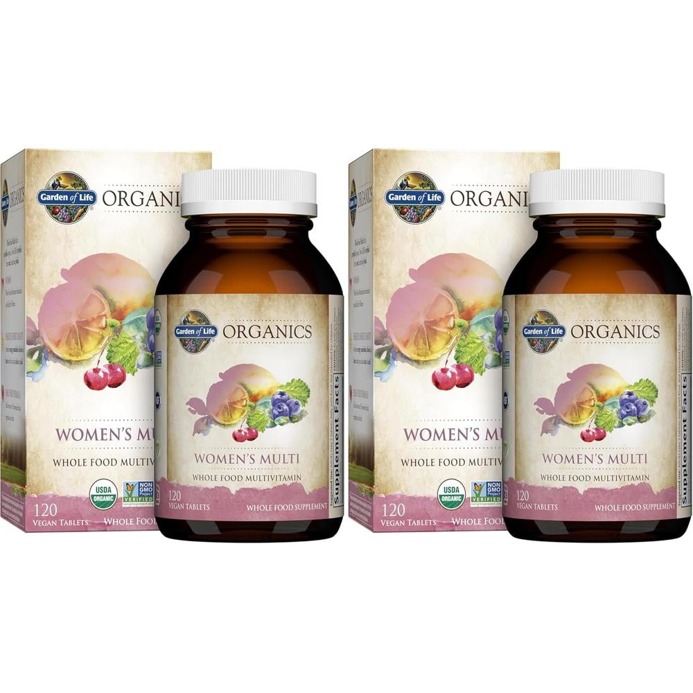 MULTIVITAMÍNICO GARDEN OF LIFE ORGANICS WOMEN'S MULTI 120 TABLETAS | PACK 2 - 1