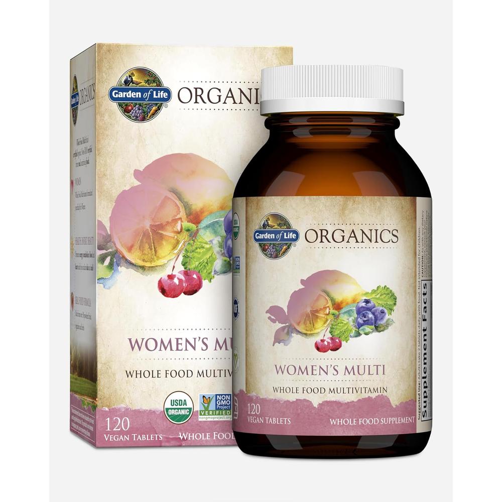 MULTIVITAMÍNICO GARDEN OF LIFE ORGANICS WOMEN'S MULTI 120 TABLETAS - 1