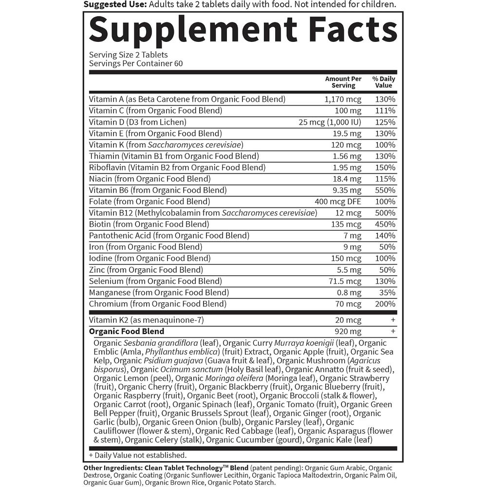 MULTIVITAMÍNICO GARDEN OF LIFE ORGANICS WOMEN'S MULTI 120 TABLETAS - 5